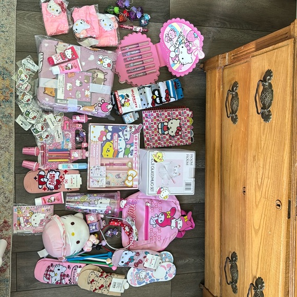 Hello Kitty Other - Hello Kitty huge lot blanket cup backpack, journal, socks, washcloth, etc.